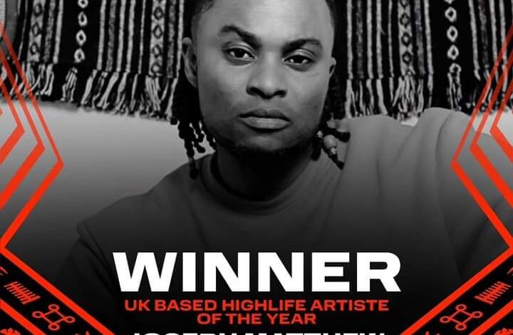 Taabea GMA UK 24 Awards: Joseph Matthew Honored as “UK Based Highlife Artist Of The Year”