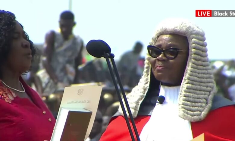 Ghana’s First Female Vice President Jane Naana Opoku-Agyemang Sworn-In